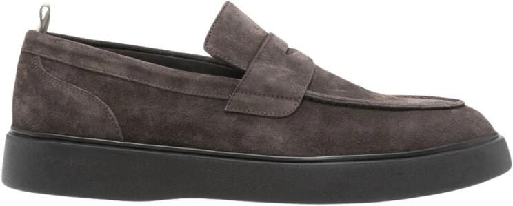Officine Creative Frame 001 Suede Penny Loafers