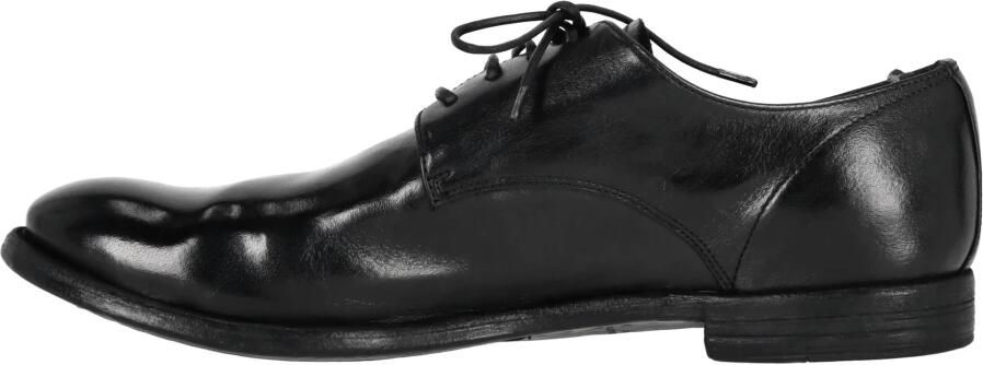 Officine Creative Zwarte platte schoenen Derby Arc