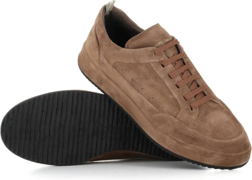 Officine Creative Suède Sneakers in Sigaro Kleur Beige Heren