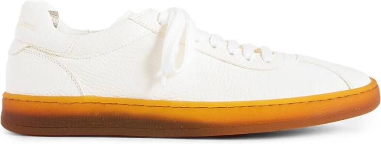 Officine Creative Witte Leren Sneakers met Veters