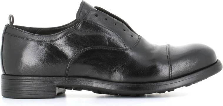 Officine Creative Zwarte Leren Derby Schoenen Black Heren