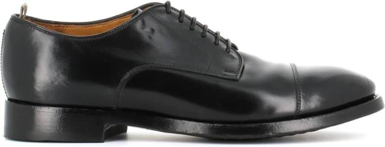 Officine Creative Zwarte Leren Derby Schoenen Black Heren