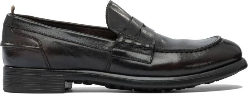 Officine Creative Zwarte Leren Loafers voor Mannen