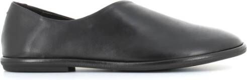 Officine Creative Zwarte Leren Slipper met Ronde Neus en Rubberen Zool Black Dames