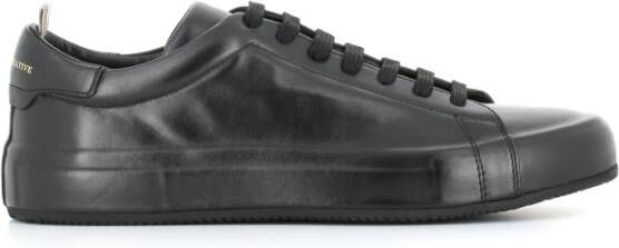 Officine Creative Zwarte Leren Sneakers met Strak Design Black Heren