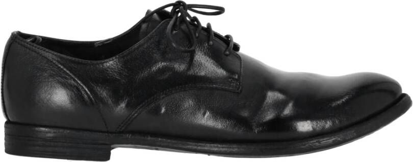 Officine Creative Zwarte platte schoenen Derby Arc