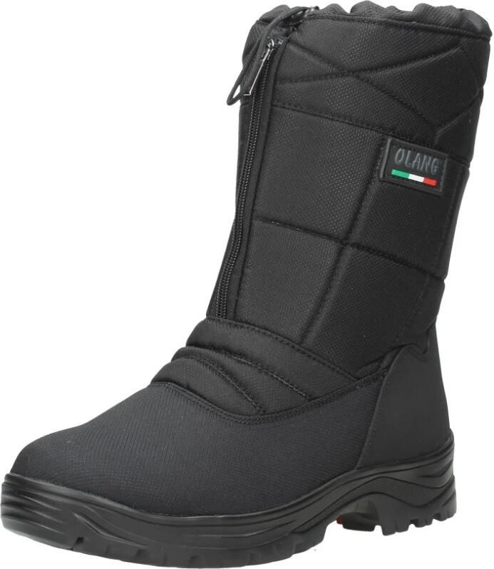 Olang Zwarte Lifestyle Laarzen met Opvouwbare Stijgijzers en Voorrits Black Heren - Foto 4