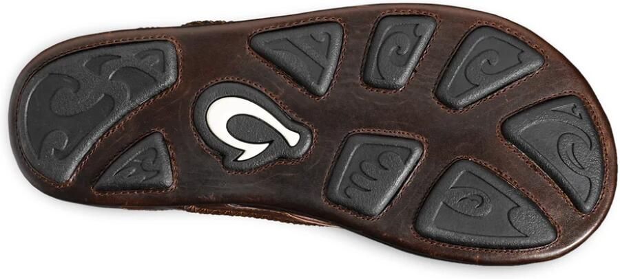 Olukai Mea Ola Slipper Heren leren slippers Dark Java Dark Java - Foto 3