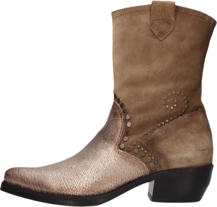 Bruin Tinten D268 Enkellaarsjes Enkelboots met rits Dames Bruin - Foto 5