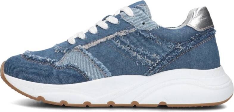 Omoda Chunky Sneakers met Blauw Denim Bovenwerk