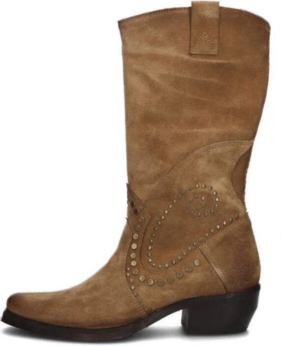 Omoda City Western Camel Suède Laarzen
