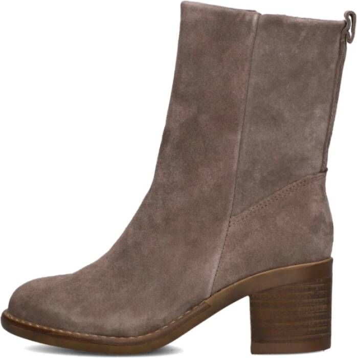 Omoda Elegante Taupe Suède Enkellaarzen