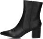Omoda 0591-2 Enkellaarsjes Enkelboots met rits Dames Zwart - Thumbnail 3