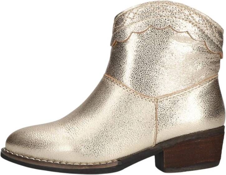 Omoda Lizzy Enkellaarsjes Enkelboots met rits Meisjes Goud - Foto 3