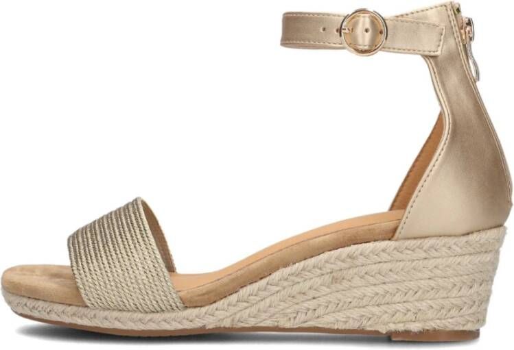 Omoda Gouden Espadrilles met Sleehak