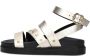Omoda Gouden Leren Sandalen met Studs - Thumbnail 3