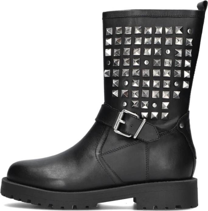 Omoda Stijlvolle Biker Boots met Zilveren Details
