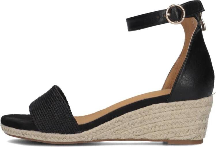Omoda Zwarte Espadrilles met Sleehak