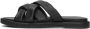 Omoda Zwarte Gekruiste Band Comfort Slippers - Thumbnail 2