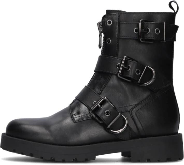 Omoda Zwarte leren bikerboots Lein-028