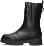 Omoda Zwarte Leren Croco Enkelboots - Thumbnail 3