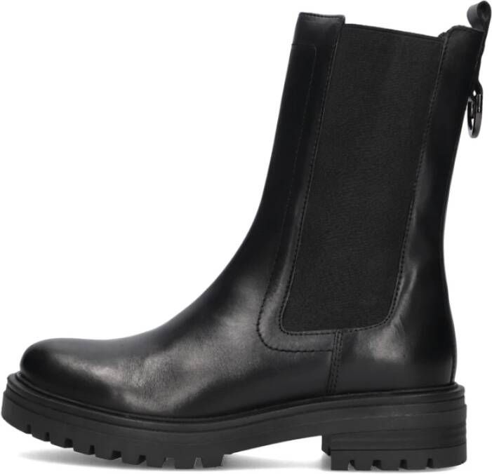 Omoda Zwarte leren enkellaarzen - Foto 3