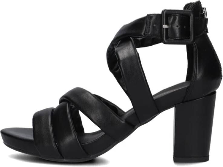 Omoda Zwarte Leren Sandalen met Blokhak - Foto 4