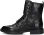 Omoda Zwarte Leren Veterschoenen - Thumbnail 3