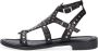Omoda Zwarte Sandalen met Metalen Studs - Thumbnail 3