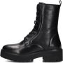 Omoda 16477 Veterboots Laarzen Met Veters Dames Zwart - Thumbnail 2