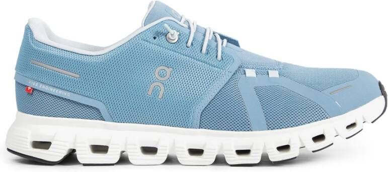 On Running Blauwe Mesh Rubberen Veters Sneakers