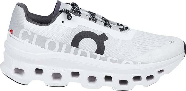 ON Running Witte Sneakers met Stoffen Materiaal en Rubberen Zool White