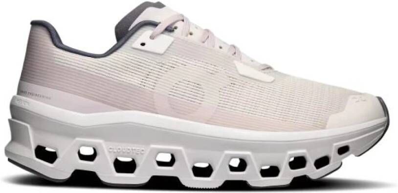 On Cloudm ster Sneakers Dames Wit Mesh Synthetisch