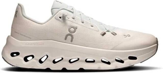 On Low-Top Sneakers White Sneakers With Blue Details And Logo Embroide in wit