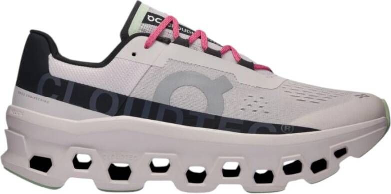 ON Running Ademende CloudMonster Sneakers met Speedboard Tussenzool White Heren