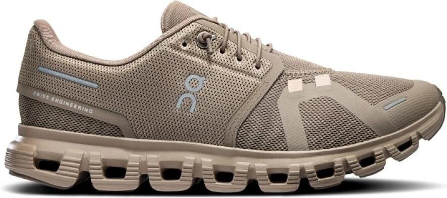 On Cloud Sneakers Dames Bruin Mesh Synthetisch