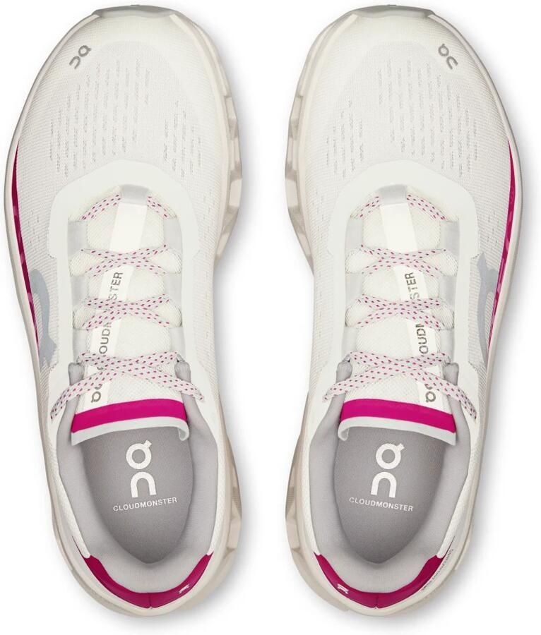 On Running Cloudmonster Sneakers in Wit en Roze