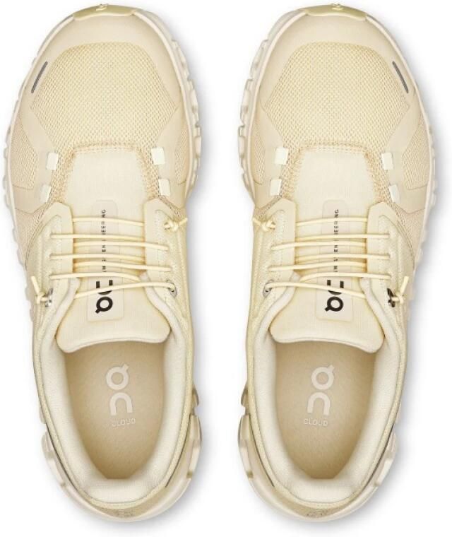 On Cloud Sneakers Dames Beige Mesh Synthetisch