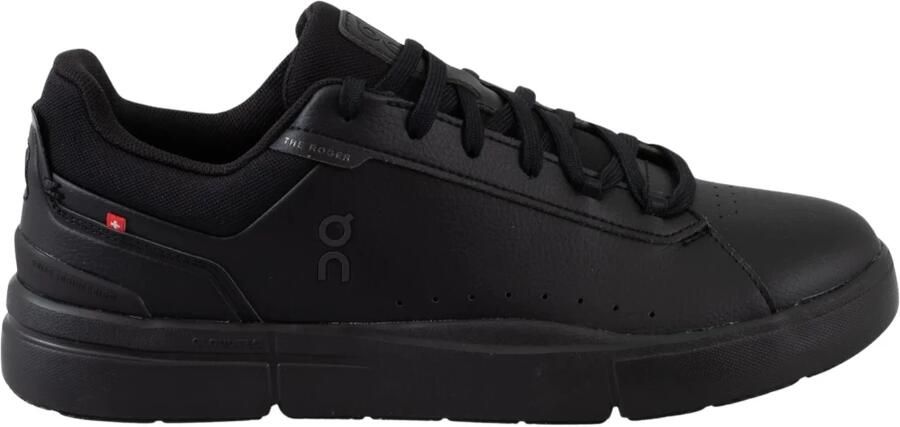 On THE ROGER Sneakers Heren Zwart Leer Textil - Foto 9