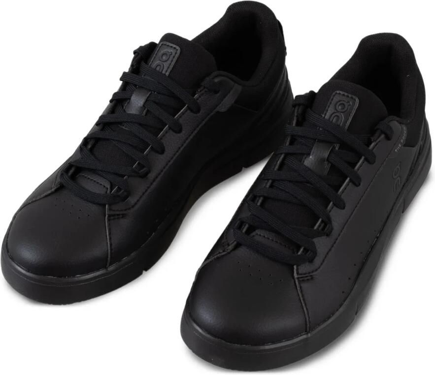 On THE ROGER Sneakers Heren Zwart Leer Textil - Foto 2