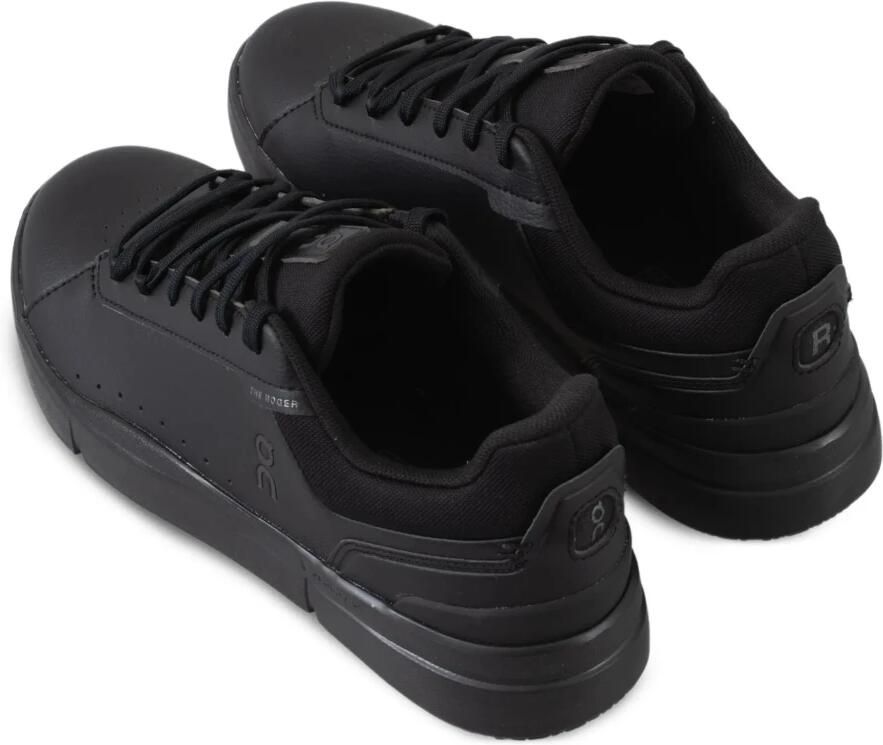 On THE ROGER Sneakers Heren Zwart Leer Textil - Foto 3
