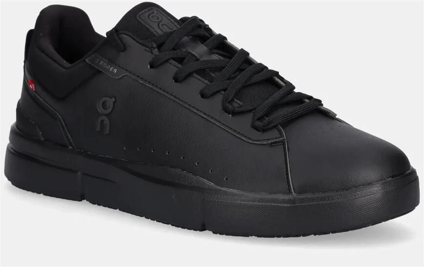 On THE ROGER Sneakers Heren Zwart Leer Textil - Foto 7
