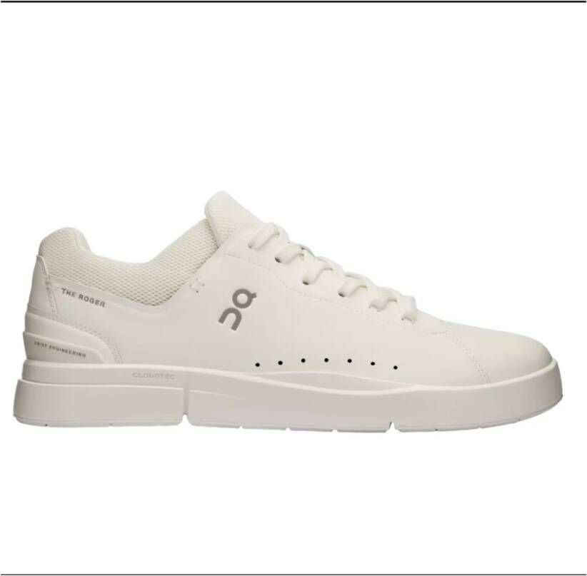 ON Running Platte Schoenen Wit Blauw Leer White Heren