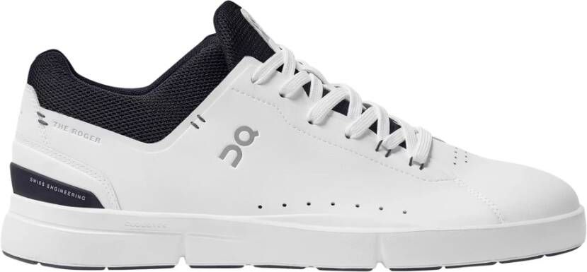 ON Running Witte hardloopschoenen met marineblauwe details White