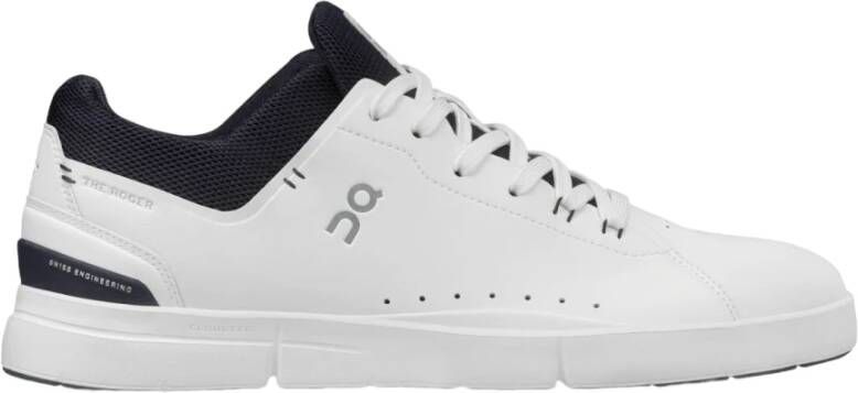ON Running Witte hardloopschoenen met marineblauwe details White