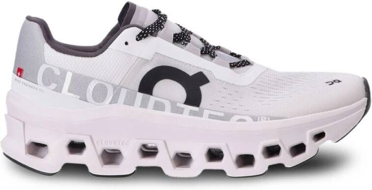 ON Running Witte Gebreide Sneakers Dikke Zool White Dames