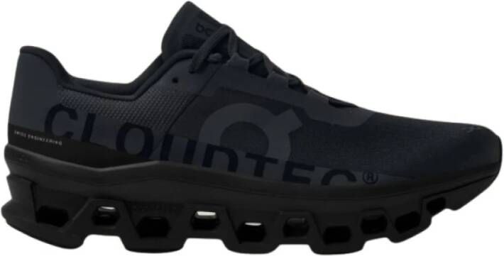 On Running Zwarte canvas sneakers met zwarte zool