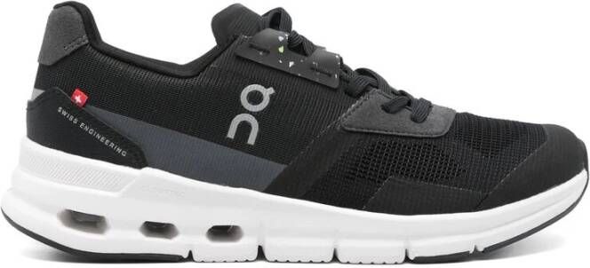 ON Running Zwarte Vetersneaker Black Heren