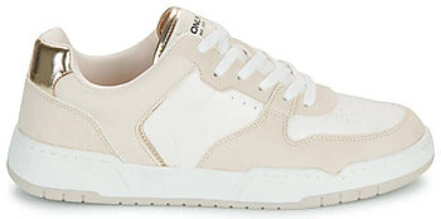 ONLY ONLSWIFT-1 PU LOW CUT SNEAKER NOOS sneakers beige wit - Foto 4
