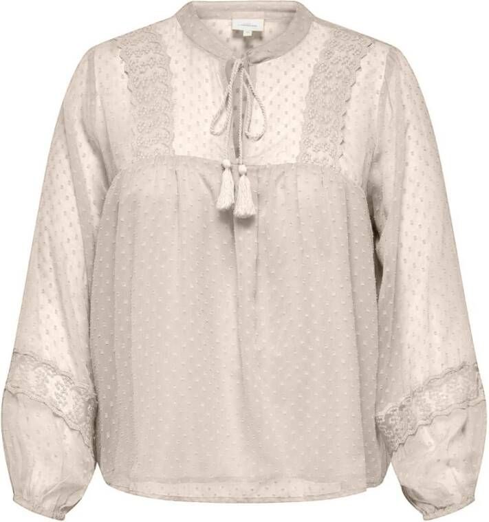 Only Carmakoma Eliza Longsleeve Top in Pumice Stone
